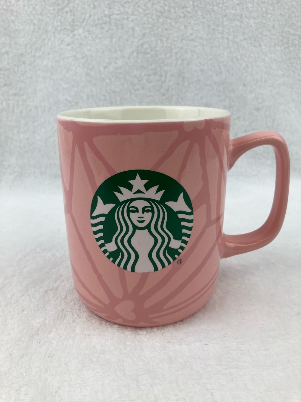 Starbucks 2021 Pink Geo Print Valentines Mug 15 oz.